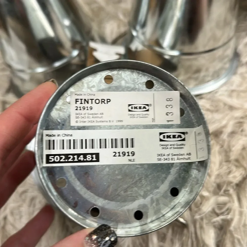 Ikea Fintorp Bundle Of Steel Rail 22.5”-5 Hooks -3 Buckets‎ Utensil Hanger